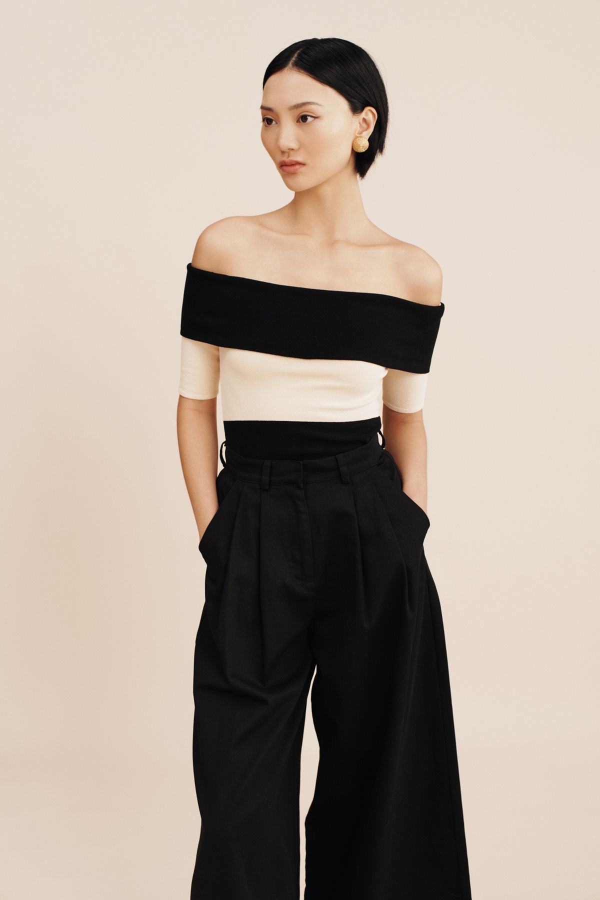 Theo Off The Shoulder Top - Stripe