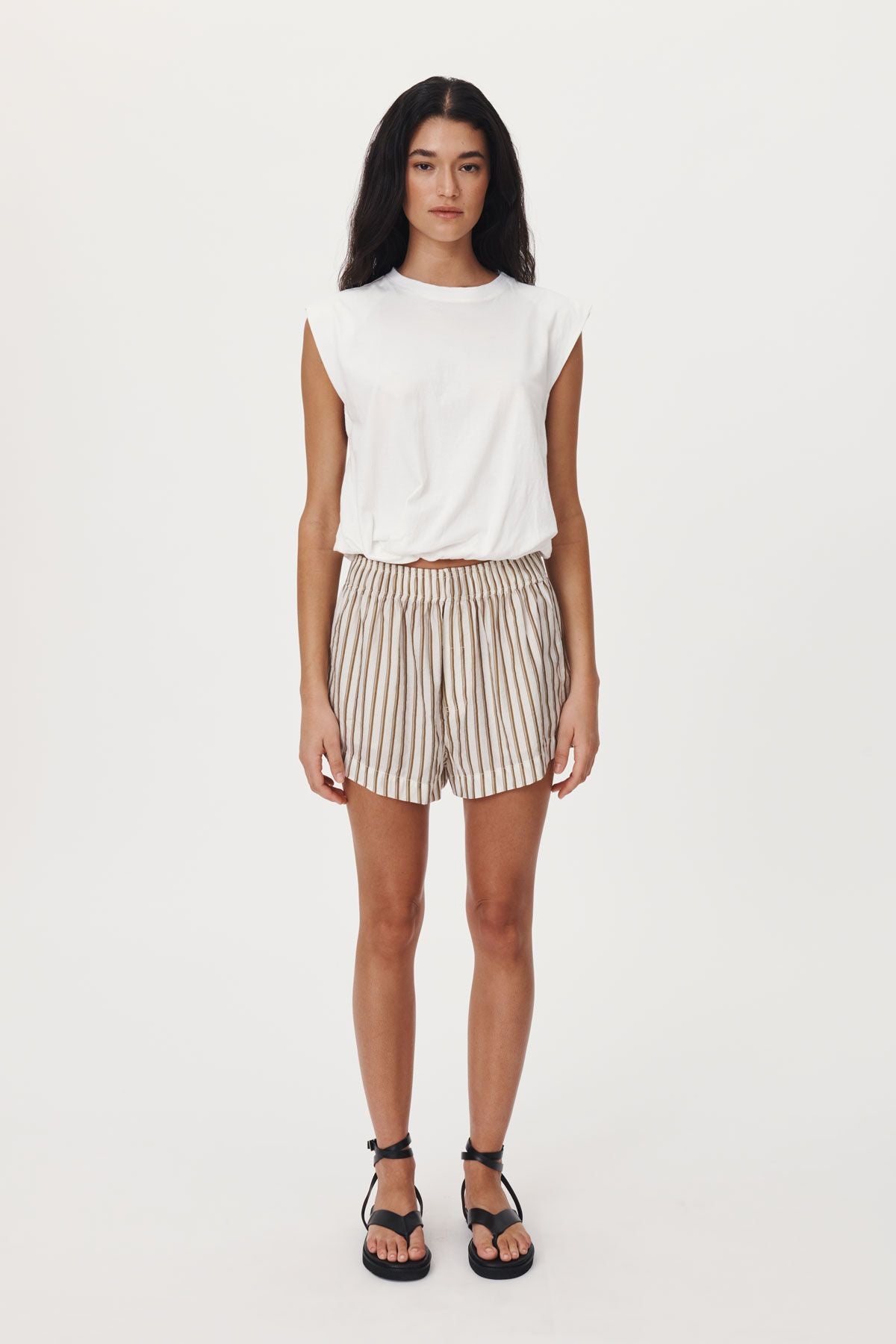 Rocco Stripe Boxer Shorts - Sienna