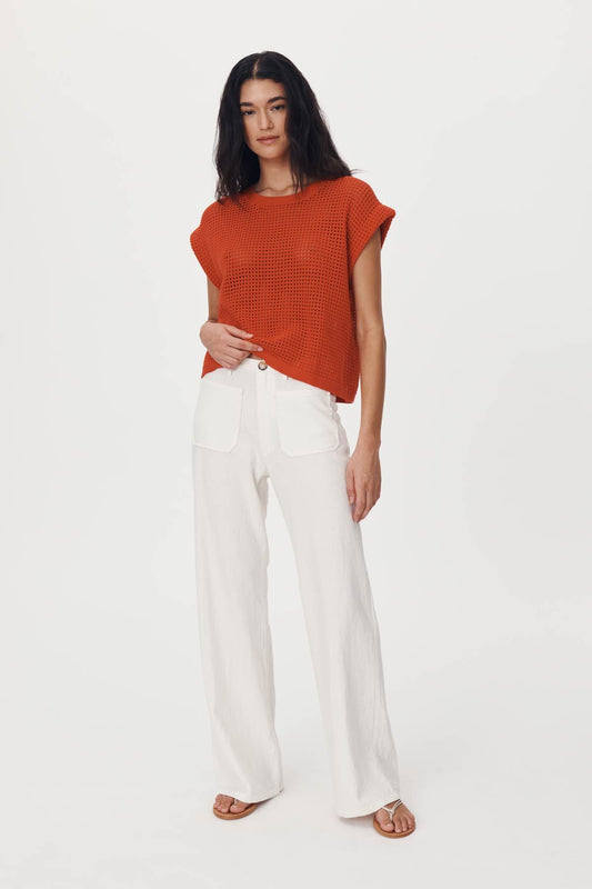 Paige Linen Pants - Bone