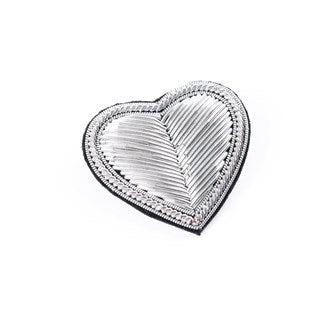 Parisian Silver Heart Brooch