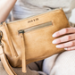 Small Leather Essential Pouch - Natural