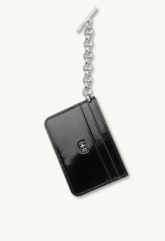 The Yumi Card Holder Black - silver
