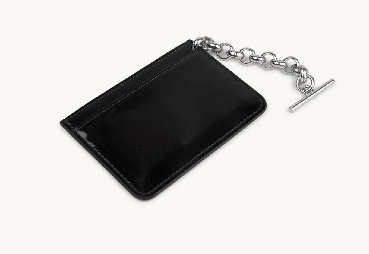 The Yumi Card Holder Black - silver